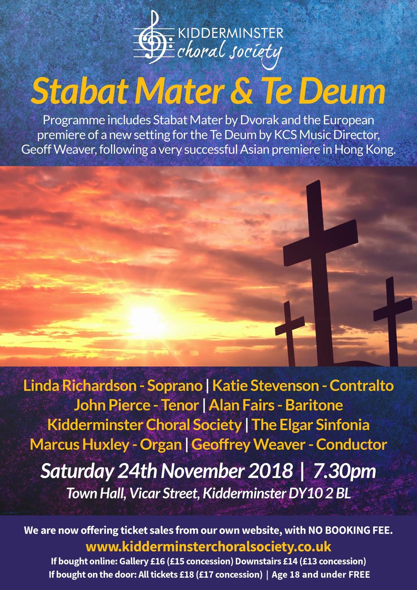 Hoping to hear our secretary Lindsay's interview on <a href="/bbchw/">BBC Hereford & Worcester</a> 'Tea at Three' slot this afternoon, talking about our upcoming concert <a href="/Kiddy_Town_Hall/">Kidderminster Town Hall</a> #EuropeanPremiere Why not listen in too at 3pm: bbc.co.uk/programmes/p06…