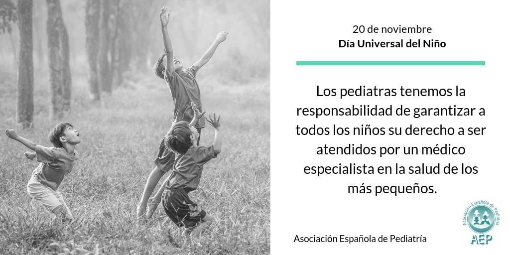 👦👩 Hoy, 20 de noviembre, desde la <a href="/aepediatria/">AEP</a> queremos unirnos a la celebración del #DíaUniversalDelNiño para que todos los niños sean atendidos por pediatras.