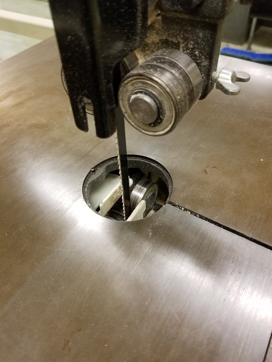 WWHSTechCoach's tweet image. @JET_Woodworking Bandsaw throat plate cracked, replacement part needed. WWHS #studentengineer tasked with creating a replacement plate. Using calipers,  @ADSK_Inventor , @lulzbot3D , and #handsonlearning they were able to make the cut.
#STEMed #STEM #wizardpride
