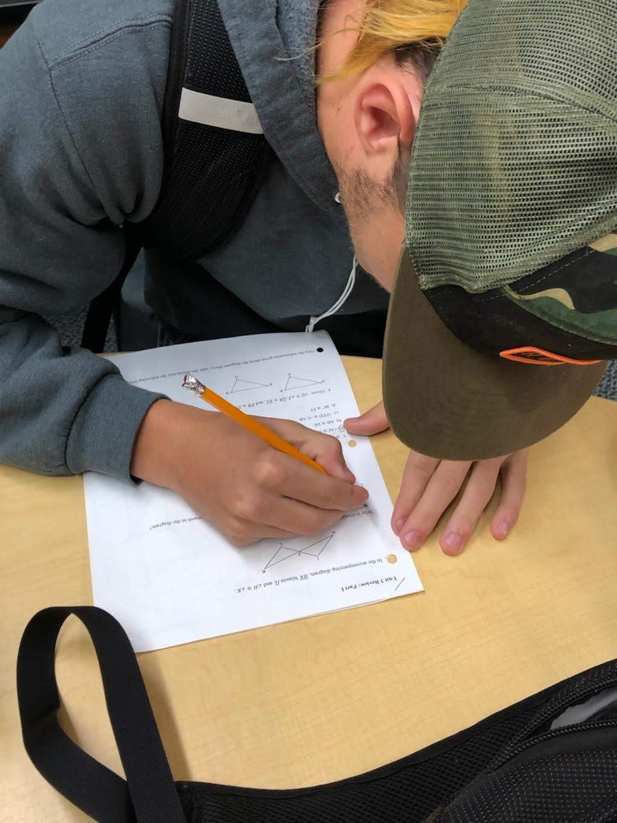 StacyShoemaker9's tweet photo. Students have begun #writing to explain how triangles are congruent using vocabulary from our Geometry unit #WICOR @Eastridge_EICSD @AnsonEa23 https://t.co/ydJvjFrYD3