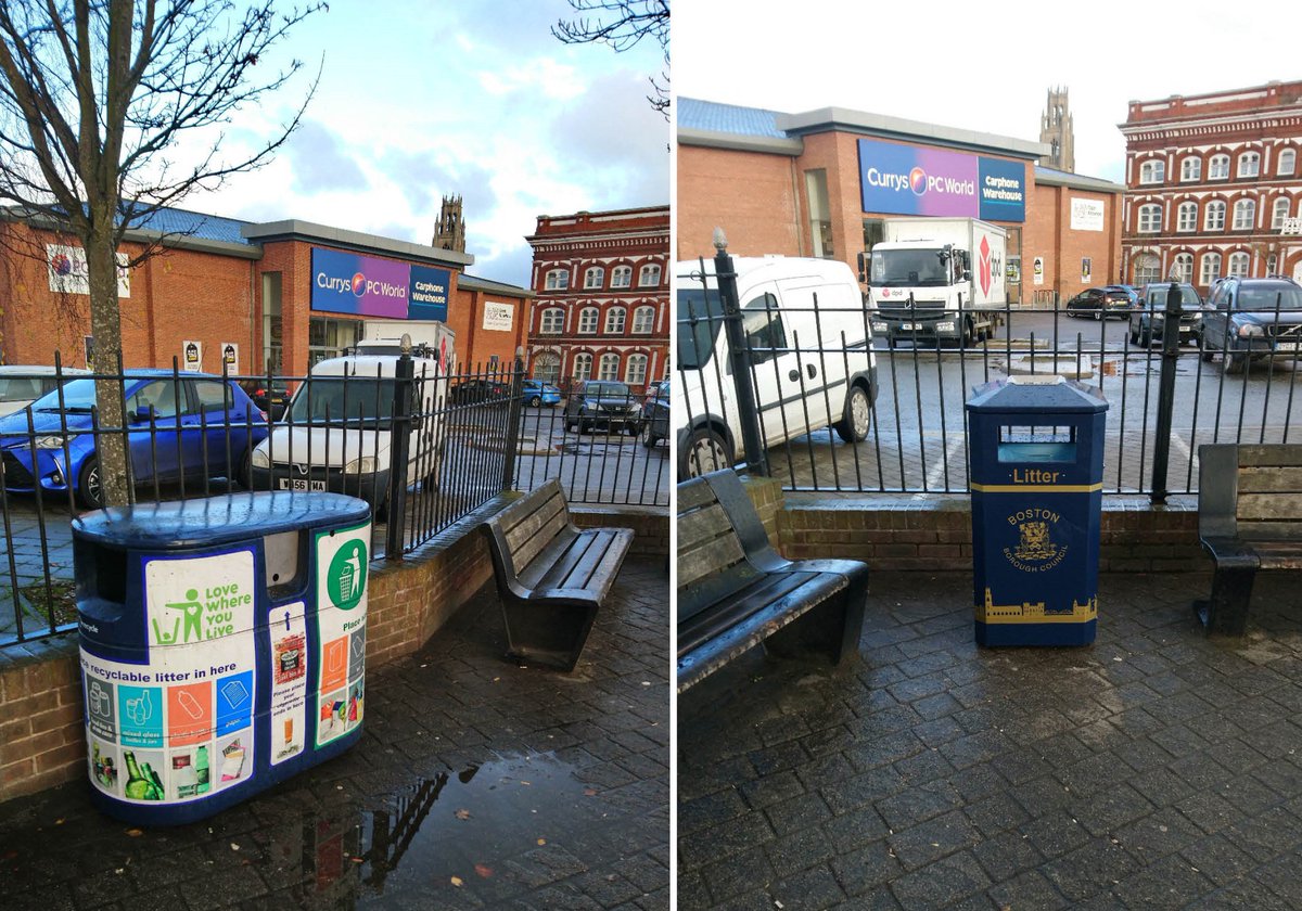 Bin removals and replacements have been made this morning in the town area by the Boston Town Area Team #takingcare to keep your town clean and tidy #OurDay