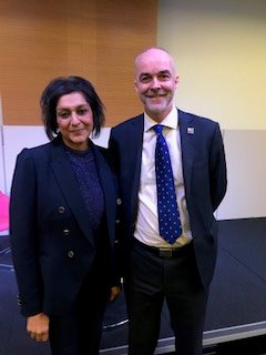 jbbond3's tweet photo. I interviewed Meera Syal in front of a London and video link audience today as the finale to our @Pinsent_Masons Inclusion Month. A privilege to interview someone so impressive and engaging. https://t.co/dmvAONtdJv