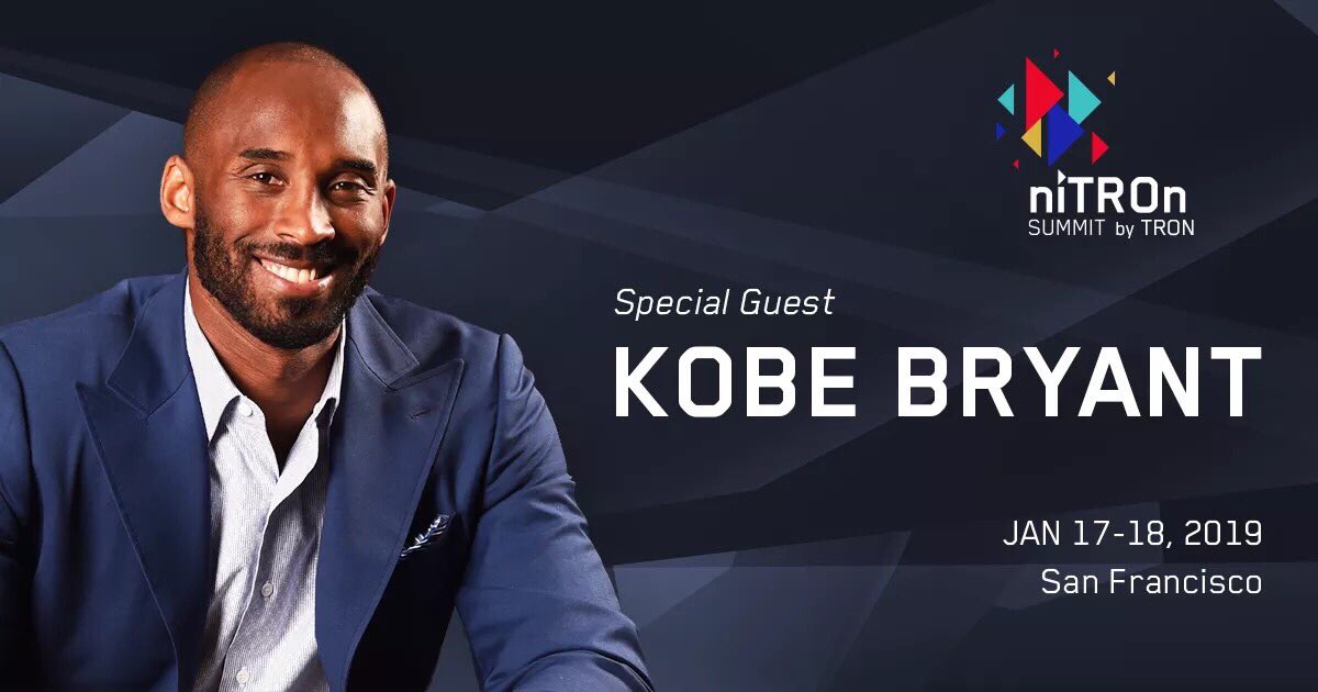 justinsuntron's tweet photo. Looking forward to having @kobebryant, CEO &amp; President of Kobe Inc and #NBA legend, at our first international conference #niTROn2019!! Excited to exchange insights on entrepreneurship! Join the event https://t.co/ahMTEsixkg https://t.co/WP7Gjcmx6D