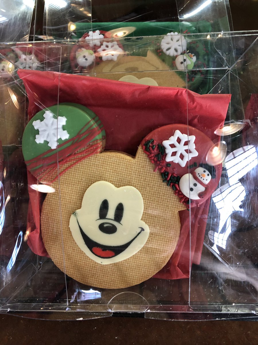 WDWNT's tweet image. A new Christmas themed Mickey shortbread cookie has appeared at Starbucks