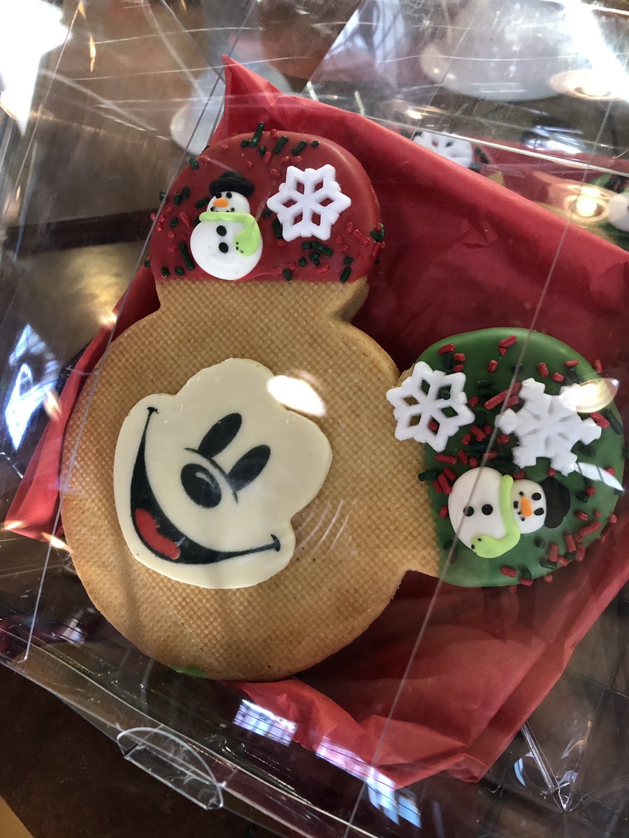 WDWNT's tweet image. A new Christmas themed Mickey shortbread cookie has appeared at Starbucks