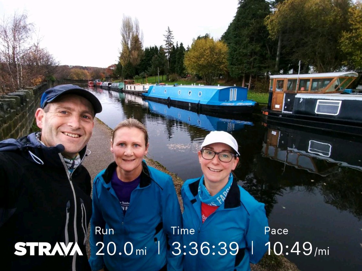 RideWozzy's tweet photo. #NovPlus1 Day 20 - 20 run miles helped in first half by @FarsleyFlyers leaders Caroline and Emily.  Last 5 miles were tough, cold and wet - had to dig in.

Please help me support Leeds Deaf Children's Society 🙏
https://t.co/fZD5Y9nfPq

#Leeds #Deaf #Run #Crowdfunding https://t.co/DrmaOjDQYH