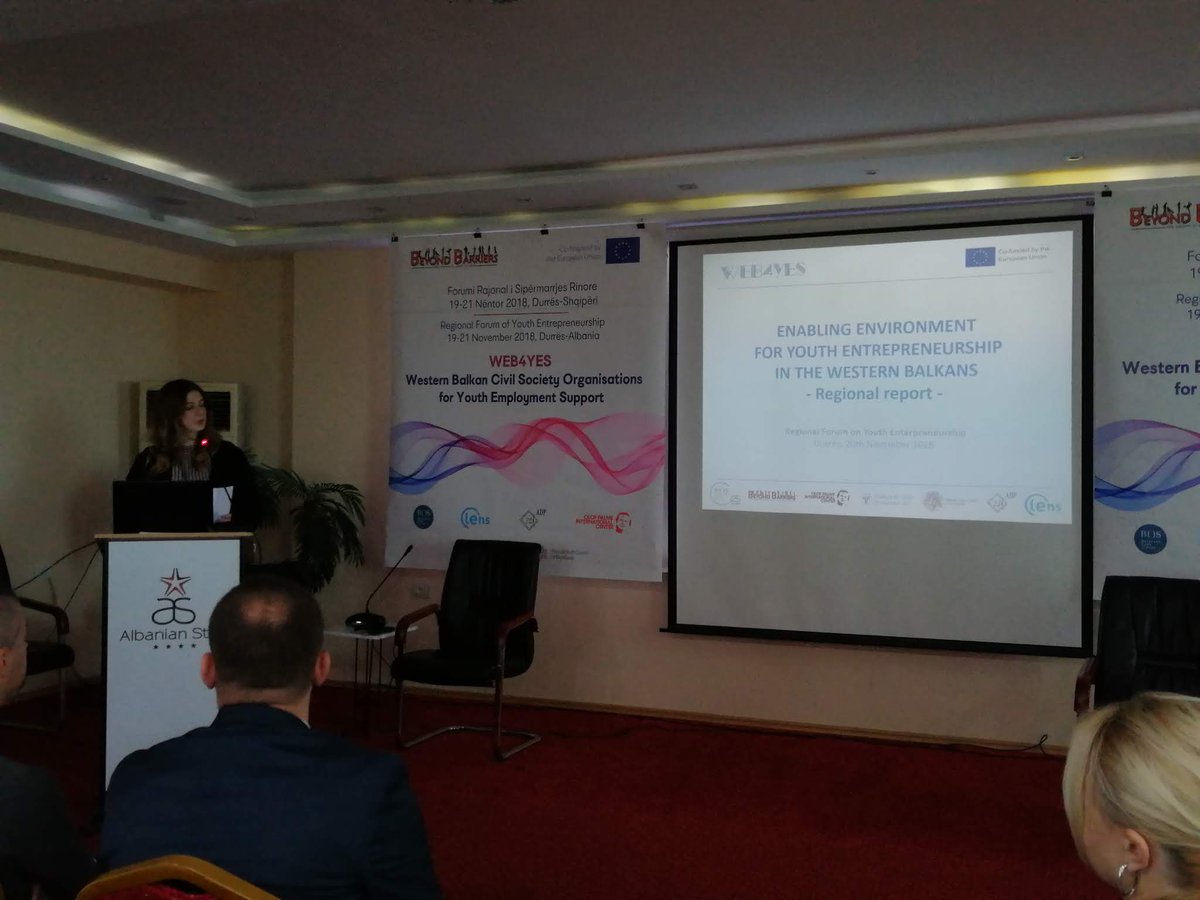 Danas smo u Draču, gde u okviru projekta #web4yes diskutujemo o problemu nezaposlenosti mladih u zemalja u regionu. Poseban akcenat ovog foruma je pitanje preduzetničkog učenja i stvaranja podsticajnog okruženja za preduzetništvo. Pratite nas na web4yes.eu