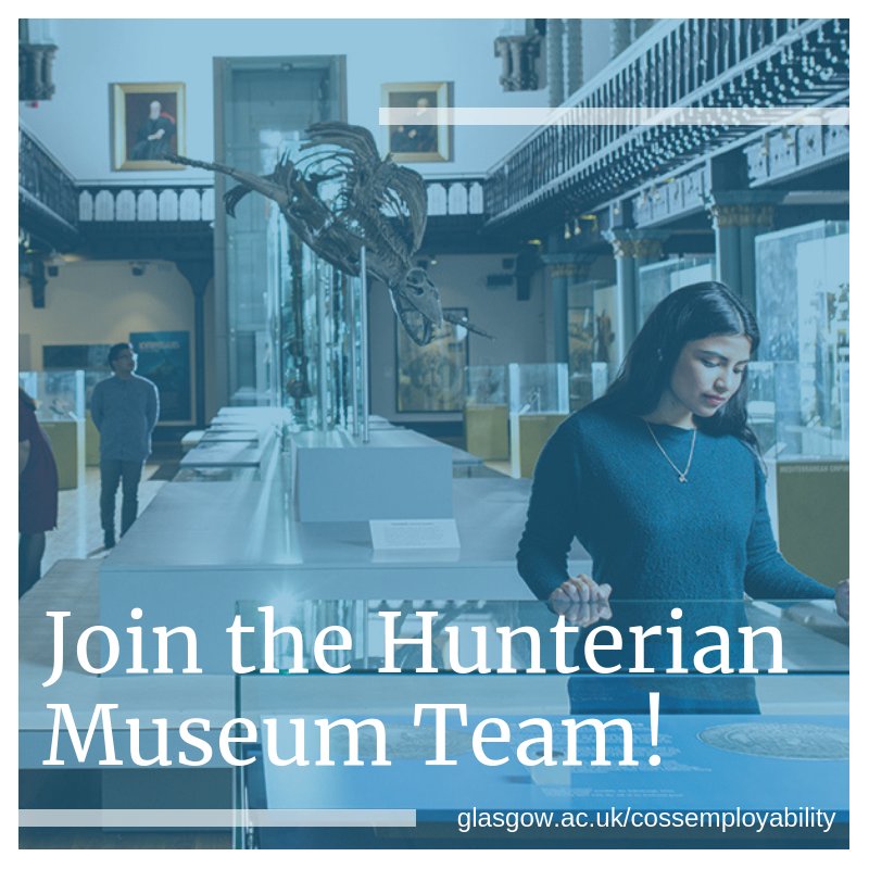 cossemploy's tweet photo. Love museums and art galleries and want to get involved? 💀🖼️ The Hunterian is seeking University of Glasgow student volunteers to join its well established team of Museum Student Educators 🤗
Apply now ‼️ https://t.co/IQGRK5gWD0
#glasgowuni #uofg #employability #cossemploy https://t.co/mXUQkZCCGE