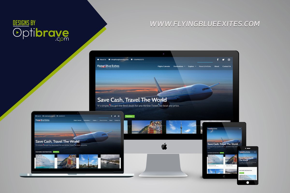 FLYING-BLUE EXITES

Be more than just another traveler. When you book with FlyingBlue Exites! Save more for your travels. And that’s what our client does. It’s a travel and hotel booking website at which anyone can book while saving themselves some cash.
#Optibrave_works
#uganda