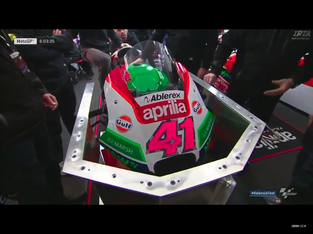 . <a href="/GulfOil/">Gulf Oil</a> 

Great name to see on ANY racing machine. 2 or 4 wheels. <a href="/ApriliaOfficial/">Aprilia</a> <a href="/AleixEspargaro/">Aleix Espargaró</a> 

#ValenciaTest #MotoGpJunkies #MotoGP #MotoGP2019.