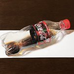 飲みかけのコカ・コーラ…じゃないんです!色鉛筆で描かれた『コカ・コーラ』