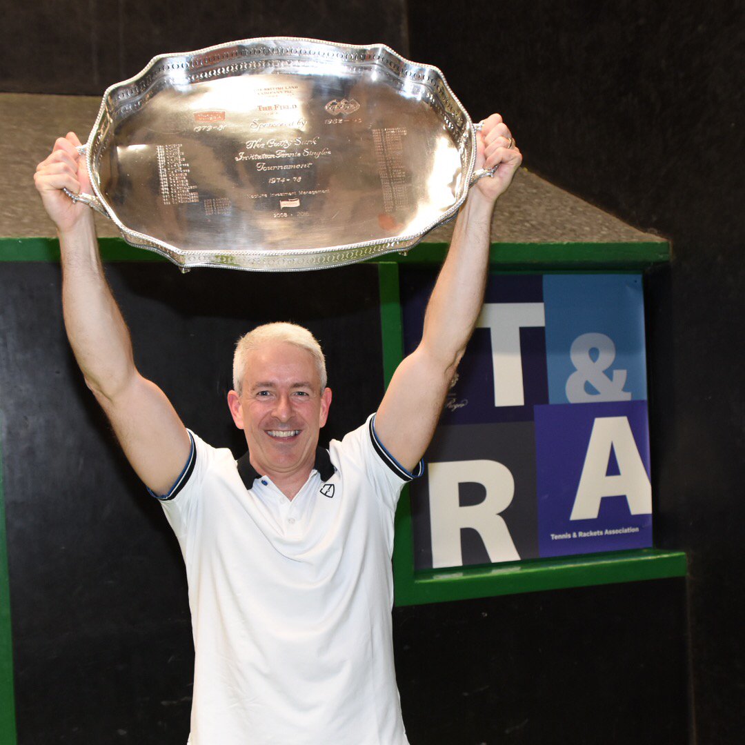 PlayBrave's tweet photo. The GOAT of #RealTennis does it again.  Congratulations to Rob Fahey on claiming his 50th British Open.  Seriously his 50th! The sporting achievement of this man never ceases to amaze us.  #PlayBrave https://t.co/ID1Nl7Thuq