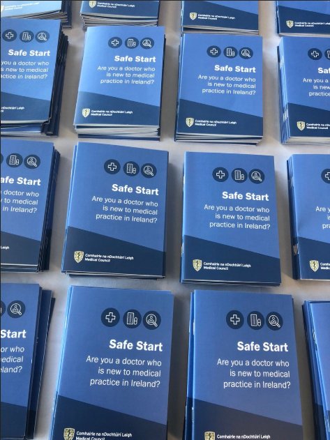 MedCouncilIRL's tweet photo. The Safe Start guide has information on consent, prescribing, End of Life care, record keeping &amp; general conduct and communication skills. It also has resources for doctors who struggle with wellbeing and a general intro to the Irish healthcare system. https://t.co/eaKTE0CS4Z https://t.co/t9s4dcBieV