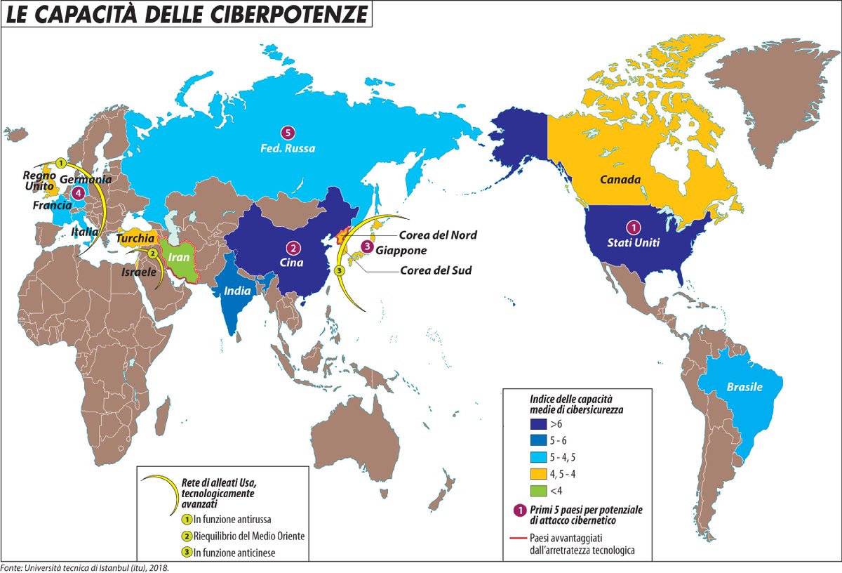 limesonline's tweet photo. 🗺️💾🤖🗡️🛡️🦠💻🌐

Buongiorno con una carta di @lauracanali2 
Le capacità delle ciberpotenze https://t.co/Jpdi2veYzG

dal #nuovoLimes dedicato a Internet
#20novembre https://t.co/SbXFeI3cdW