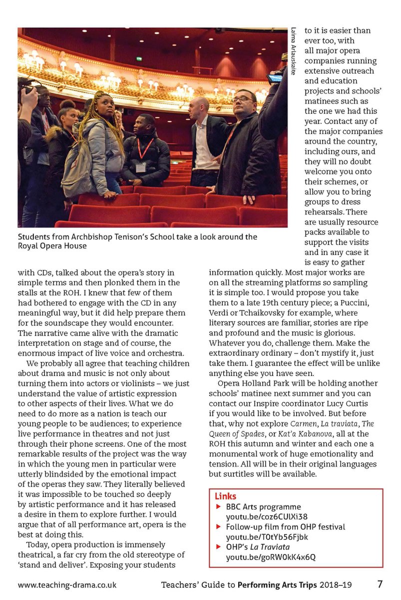 operahollandpk's tweet photo. Take a look at this article by @NoisyMV about getting young people engaged in opera, focusing on our #HipHop2Opera project. It also appears in @teachingdrama magazine. https://t.co/o7kcA7wyWO