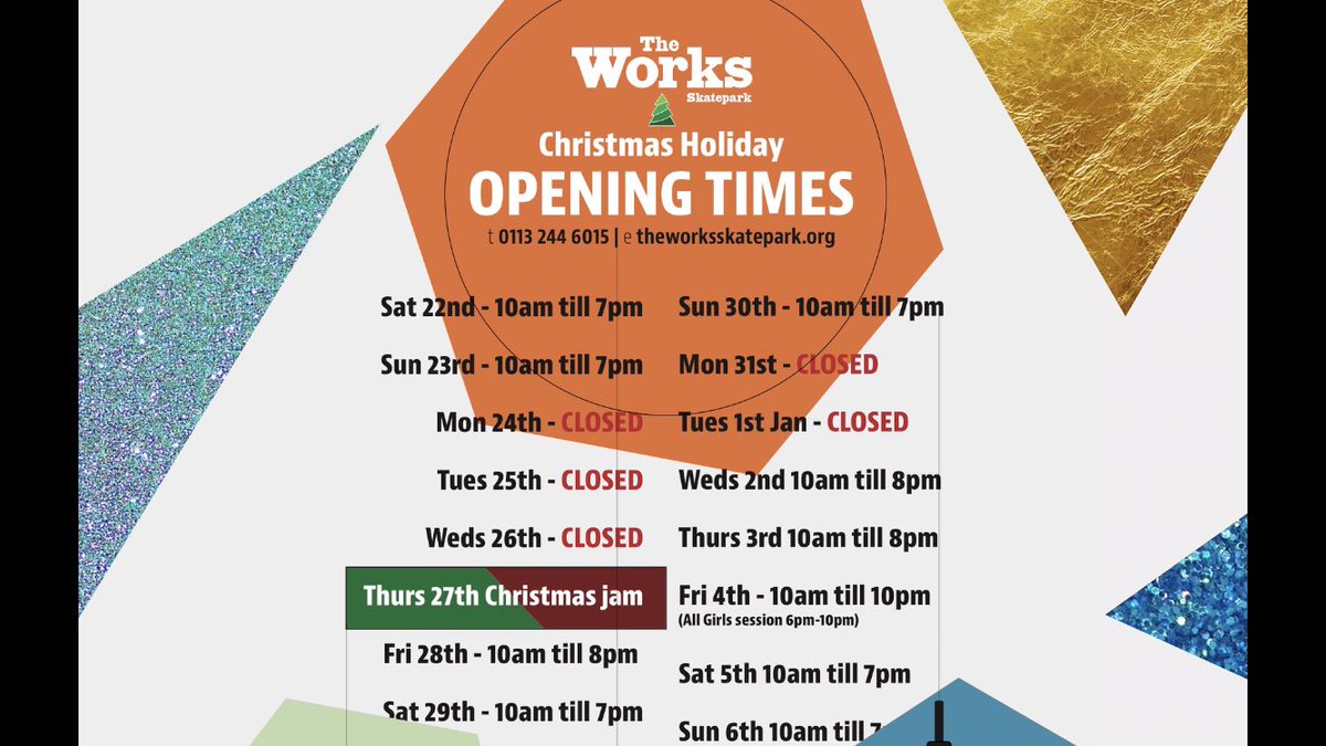 TheWorksLeeds's tweet image. Well head of the game here with the Christmas opening times!