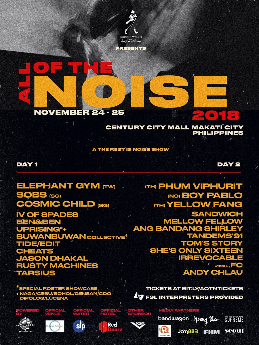 lockeddownph's tweet photo. @Tarsiusmanila
@therestisnoise_
All of the Noise 2018
Century City Mall Makati
11.24.18
2:30pm
#TarsiusTime #AllOfTheNoise2018 https://t.co/Gxl3ljlK5j