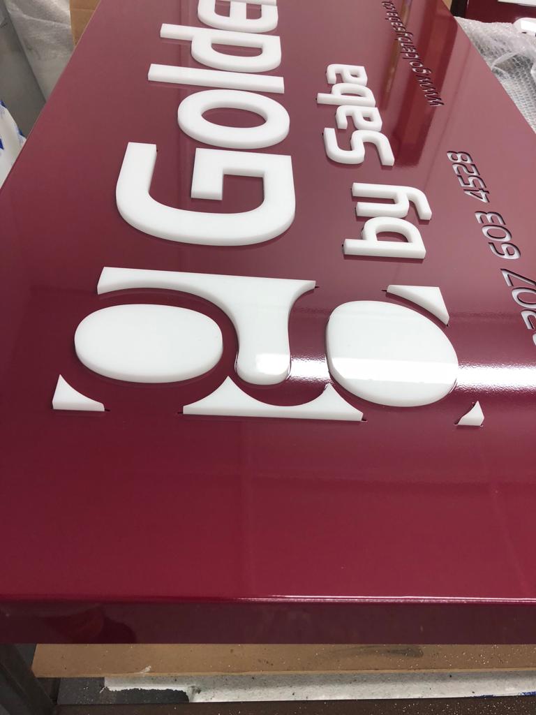 Internally illuminated lightbox for one of our customers. The paint finish is stunning! What you think? #lightbox #led #signs #signage