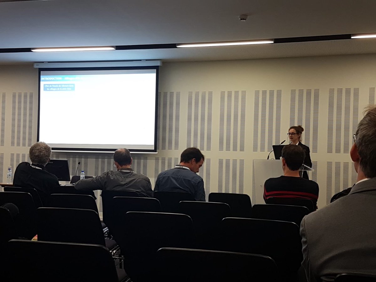 Gwenaëlle Meyruey #mateis #equipemetal on precipitation in 6XXX alloys at #materiaux2018