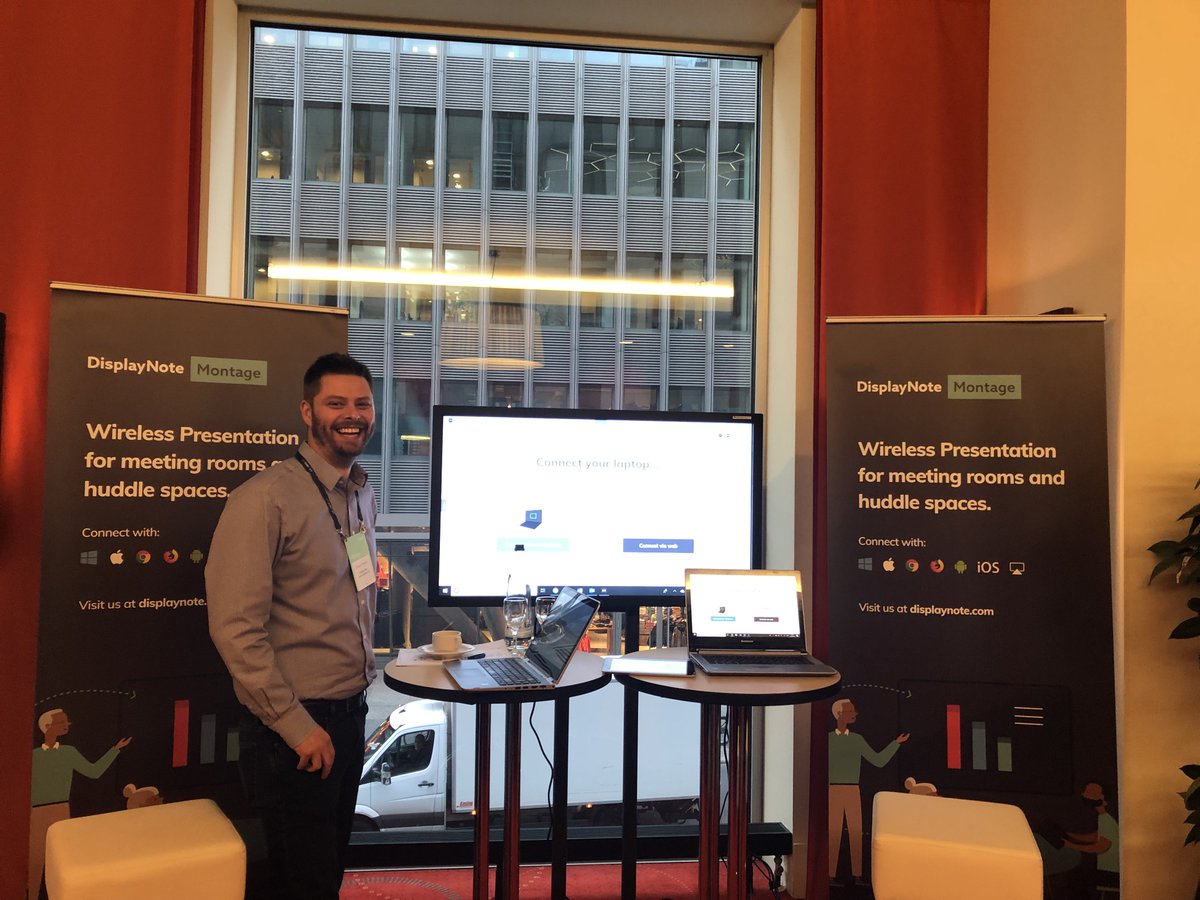 displaynote's tweet photo. Day 2 of Enterprise Business Collaboration. Pop by the DisplayNote meeting space for a demo of our award-winning wireless presentation solution! #wcebc https://t.co/trwaaDZNn3
