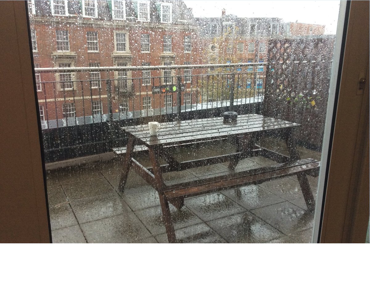HIexpresshull's tweet photo. We have a slight dilemma here at the @HIexpresshull, whos going to brave it and pull on there welly's to go get the cup. #Rain #NeverDullInHull https://t.co/qpqWXCFy7v