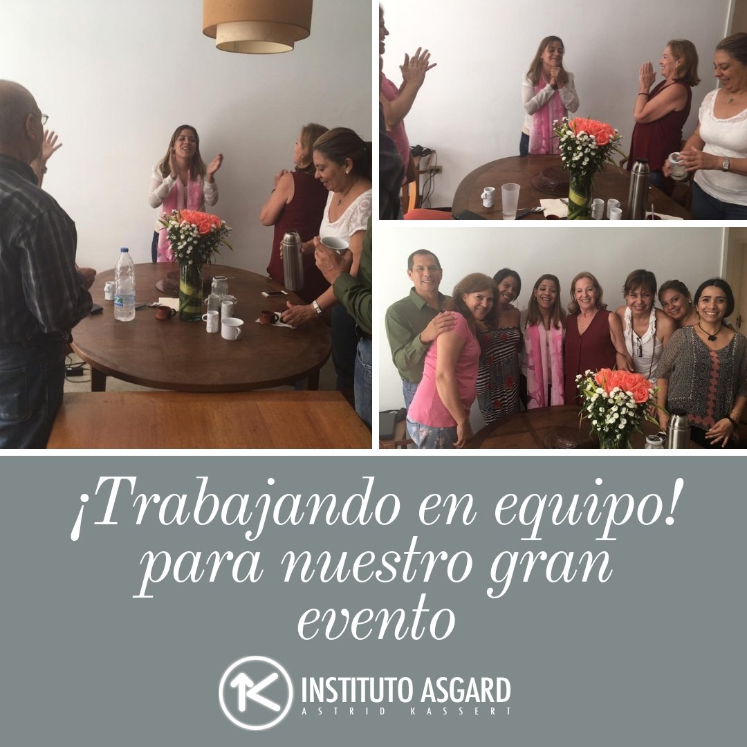 ordensistemico's tweet photo. El gran  equipo del instituto Asgard trabajando en la planificación de nuestro del 1ero de diciembre y celebrando el cumpleaños de @laleonamaga #BerHellinger #terapiasistemica  #terapia #hellingerscience #ordensistemico #institutoasgard #astridkassert  #ComoSanarUnPaísHerido https://t.co/LIwiqiquUp