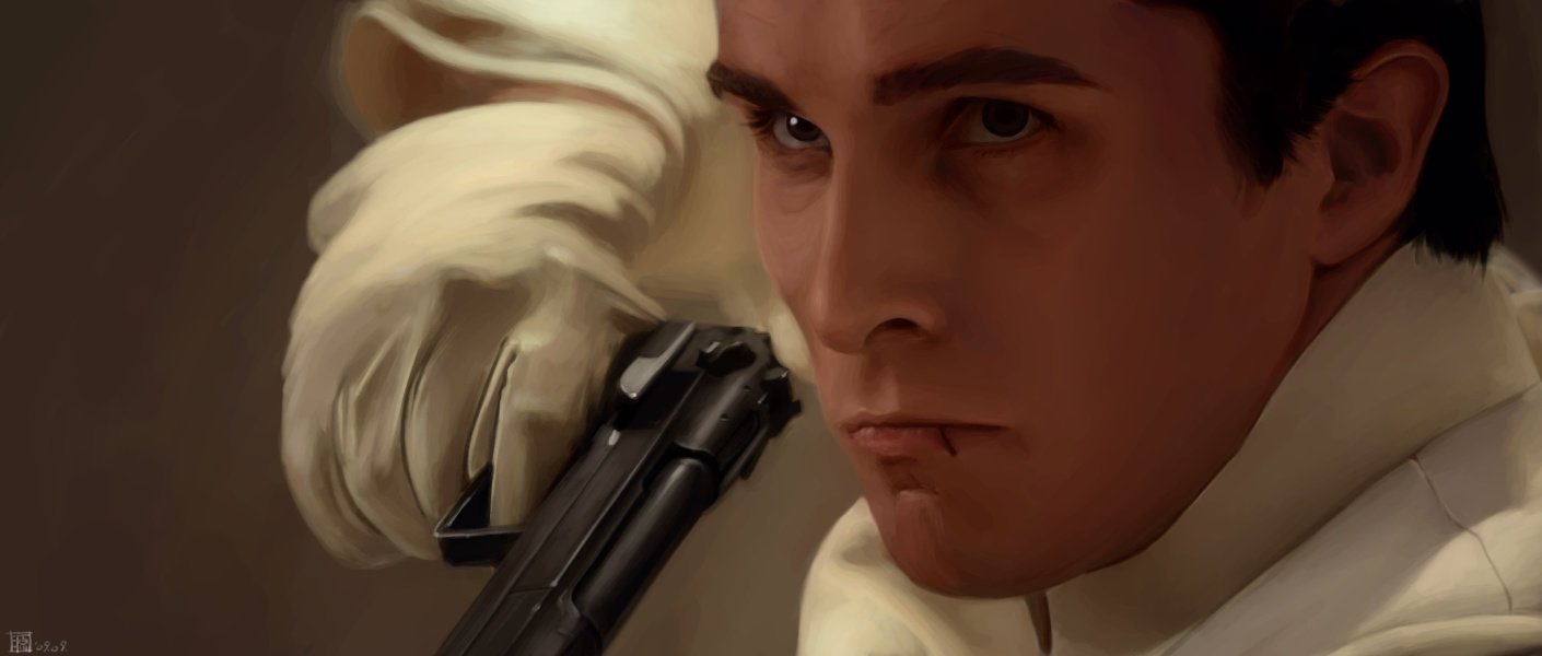 みにゃもと Twitterren 久々に リベリオン 見返したので 以前描いたジョン プレストンをうｐ 水彩ツールでの厚塗りの練習として クライマックスでのアップシーンを模写したものです やっぱ ガン カタはカッコよすぎる 模写 リベリオン