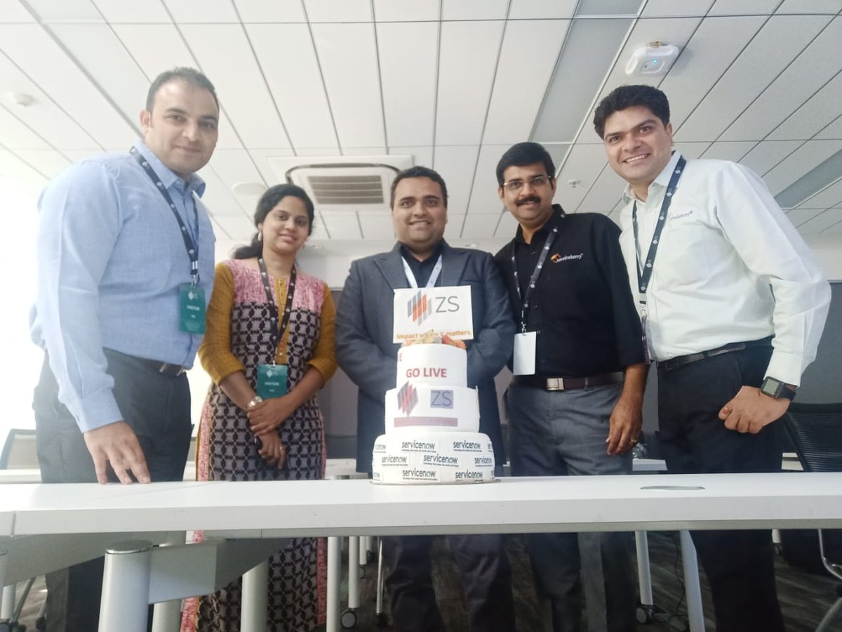 serviceberryone's tweet photo. Go-Live Celebrations at ZS.
Thrilled to be part of this Transformation journey with ZS!
@ZSAssociates @servicenow @ServiceNowAsia
#ITSM #ITOM #CSM #GoLive #Celebrations #ZS #ServiceNow #ServiceNowAsia #Serviceberry https://t.co/qyMzNE6eo5