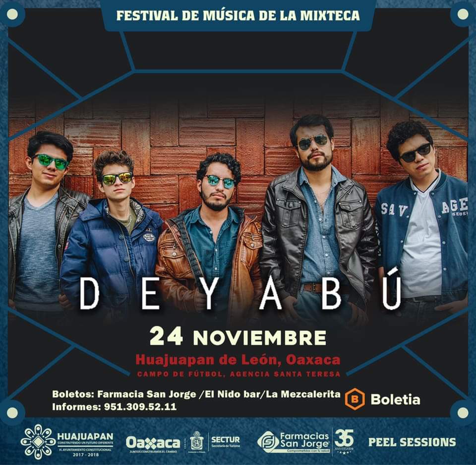 Deyabu_oficial's tweet photo. ¡Ay mamá los de la luz! Estamos muy felices y emocionados por participar en el #FIM18 este próximo sábado ¡Nos vemos allá, 12:40 del día! En Huajuapan de León. https://t.co/b4FJ84cWBs