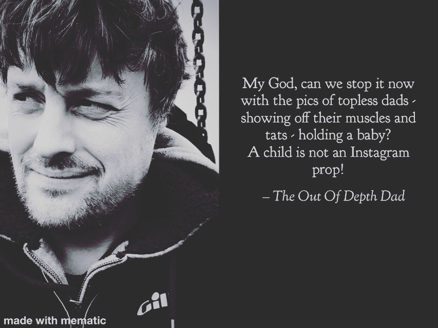 Outofdepth_dad's tweet photo. #socialmedia #parentingmemes #dadmeme #dadmemes #parenting #dad #dadbod #goneviral #father #fatherhood #bored #narcissist #vanity #dadblog #dadblogger #instaparent #instagram #instalife #fake #fakingit #outofdepthdad #dadadvice #child #baby #muscles #sixpack #tattoo #socialmedia https://t.co/Xf8eA5VN2c