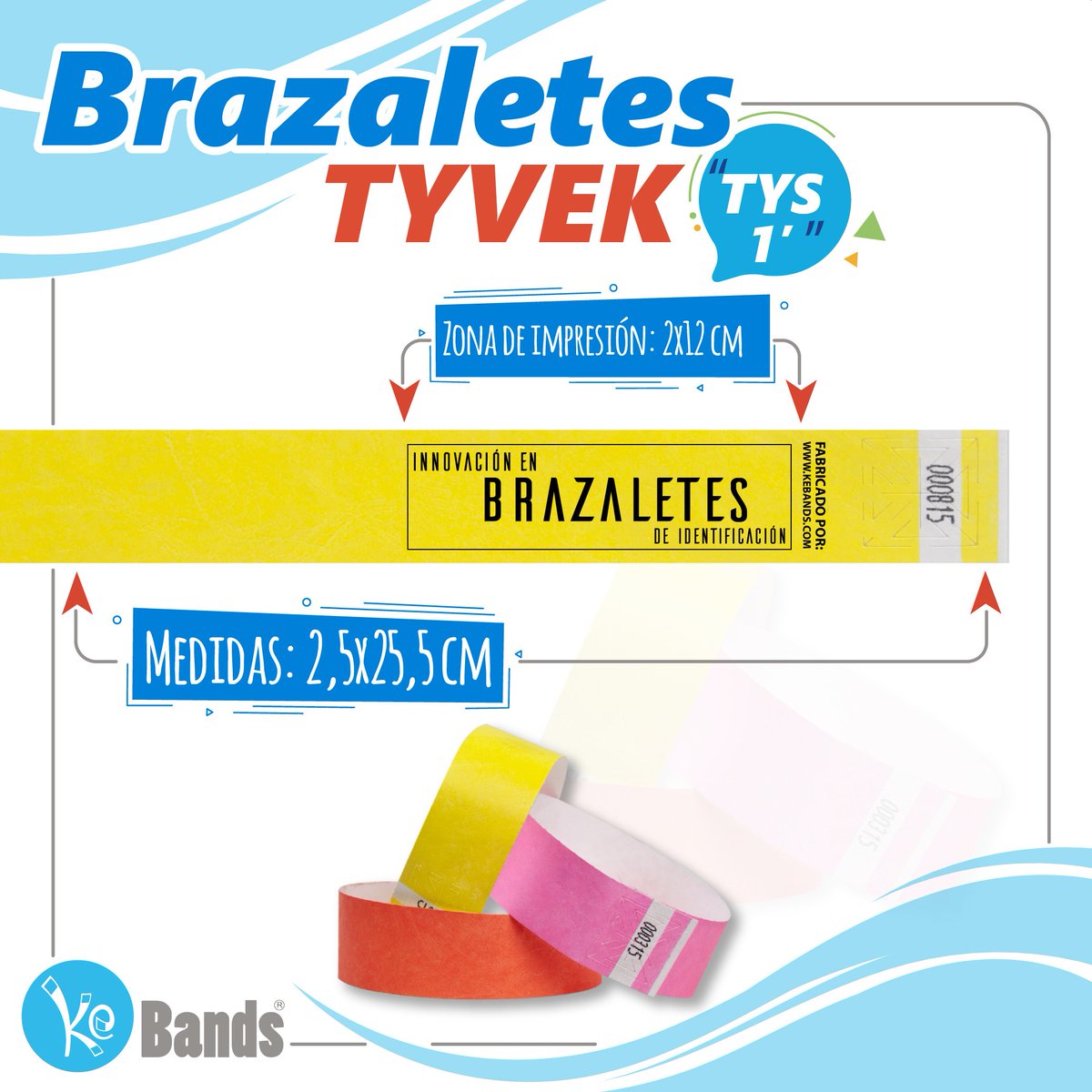 KeBands's tweet photo. Nuestros #Brazaletes de Identificación son perfectos para cualquier ocasión 😎

Los #Brazaletes Tyvek de 1´pulgada (TYS), tienen una medida de 2,5X25,5CM y cuenta con una zona de impresión de 2X12CM, para que des a conocerr tu empresa o colocarle cualquier mensaje 😊 https://t.co/T9NQgkRoGU
