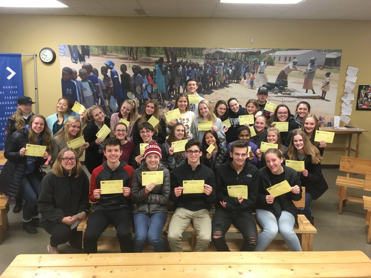 Last night at FMSC, our members packed enough meals to feed 48 kids for a year in Haiti!