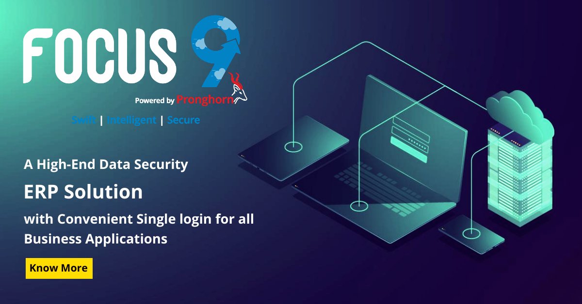 focussoftnet's tweet photo. Focus 9 - Provides secure access to data through a refined compliant identity management system.
#Focussoftnet #Focus9poweredbypronghorn #IndustryReadyERP #CloudERP #Inmemory #BestERPSoftwareProvider #NewGenerationERP #ERPSoftwrae
Know More: https://t.co/qydSjYBLWD https://t.co/Qir6zTVRS7