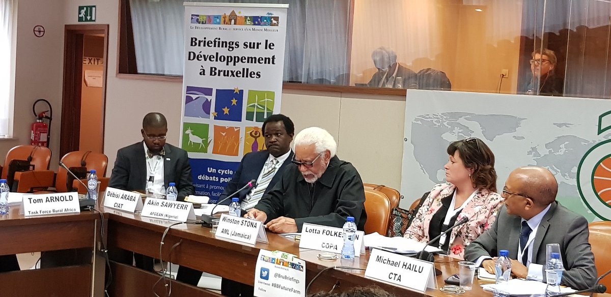 CTABrussels's tweet photo. Outstanding examples of successfully transforming agriculture from Sweden, Nigeria, Jamaica, Tanzania #BBFutureFarm: #WomeninAg, Farmer organisation, access to markets,  #geographicalindication #GI &amp; value addition w. @lotta_folkesson, Winston Stona, Akin Sawyerr &amp; @JenniferBash https://t.co/FQCdUyb8XG