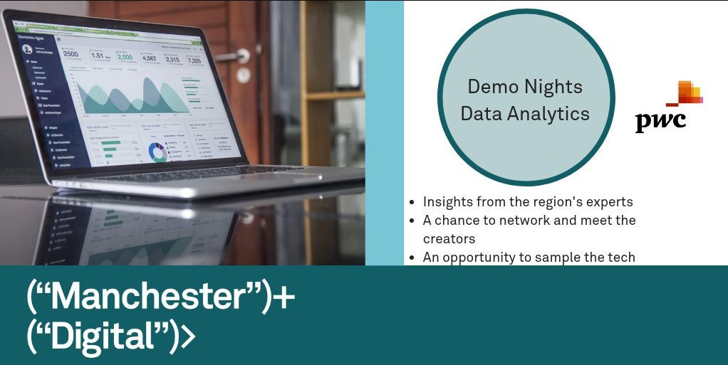RulerAnalytics's tweet photo. The second instalment of 'Demo Nights' will be hosted on Wednesday 28th November. We're pleased to be presenting alongside @PwC_NorthWest, @McrDig, @Peak_HQ, @formisimo and @adsertor_uk. https://t.co/e7oy1G84KI