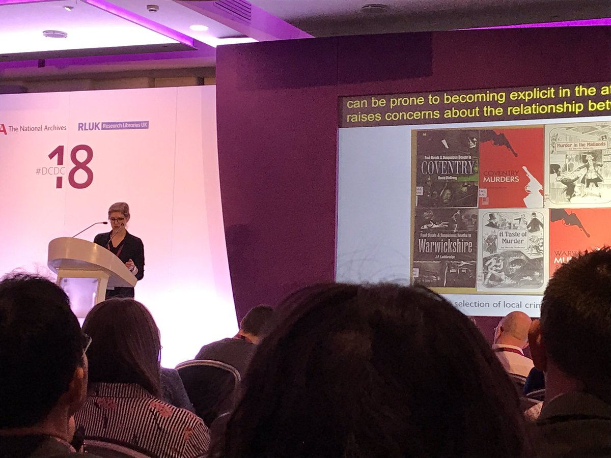 mcrhistfest's tweet photo. Interesting morning session at #DCDC2018: Curated Memories: fake news, collecting and mind management. Especially Rebecca Crites from the @warwickuni looking at the role of newspaper sources to influence the history and rhetoric of domestic violence in Britain 1914-1939 https://t.co/LZUiiQtTXi