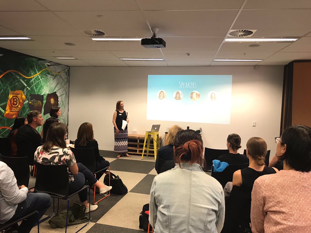 .<a href="/rem_ram/">Remya Ramesh</a> and I introducing our first <a href="/LadiesThatUXMEL/">LadiesThatUX / Melb</a> Ignite Talk Series. Shout out to our sponsors <a href="/Intrepid_Travel/">Intrepid Travel</a> &amp; <a href="/REA_Group/">REA Group</a>, our 4 first time speakers - Simone, Ever, Chrissy &amp; Millie. Lastly, thanks to everyone from LTUX community who came to support our speakers 🙌