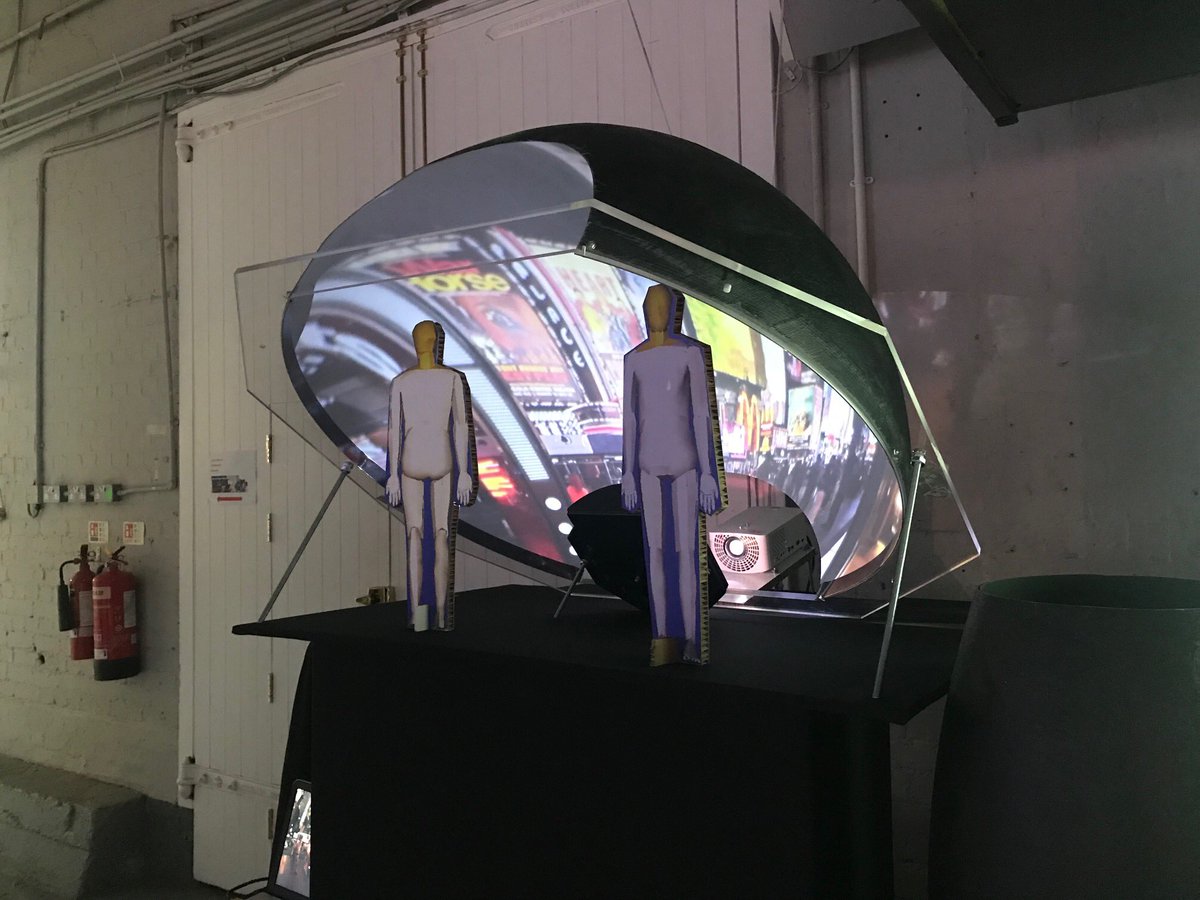 FUSIONspaces's tweet photo. Michael is attending the @Barco open house event in London today and tomorrow. He’s taken a corner sample of our #VisionWall frame to show a client. #UniSee #Barco #Technology https://t.co/DHkvI7fUhe