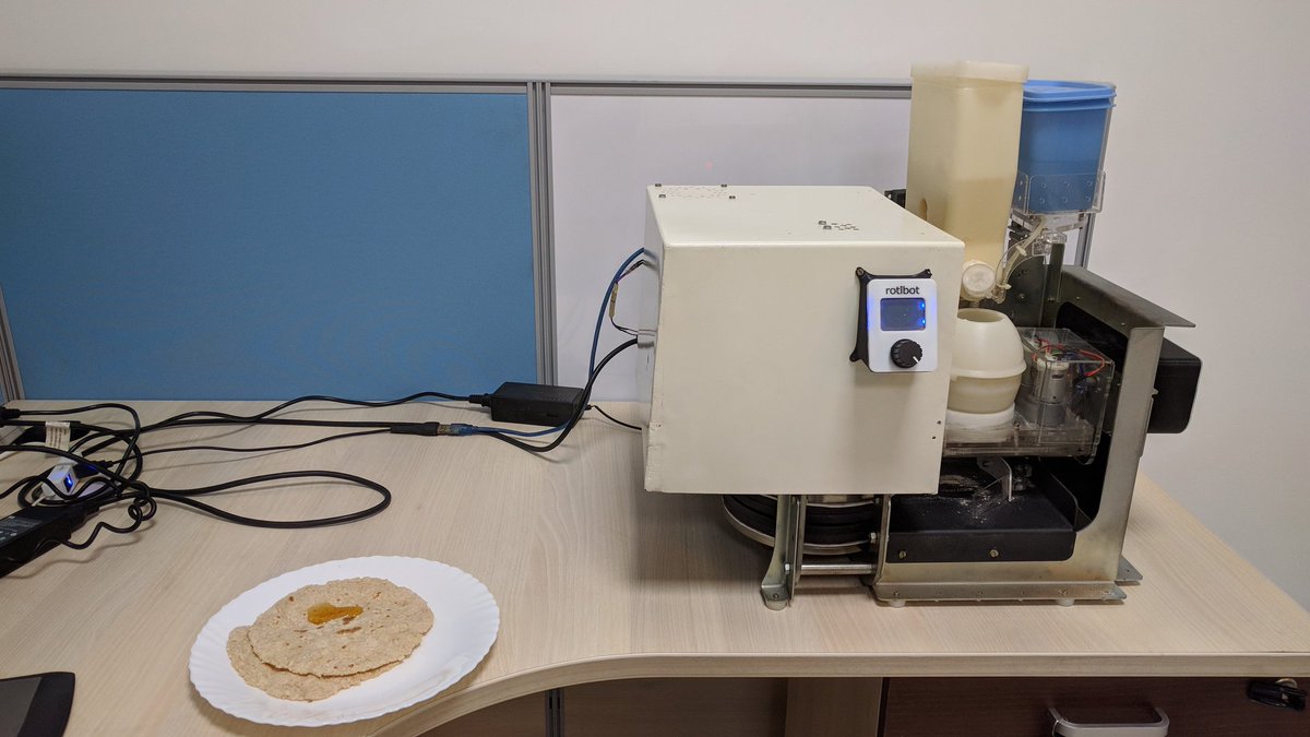 UnniSankar's tweet photo. Excited to taste the future of #Cooking by #Rotibot. Matches home cooked Roti in taste, smell &amp; texture; even healthier as no oil is used. Millions of Indian households form a ready market for this #innovation from @rejinns https://t.co/nRbjTRSEfH