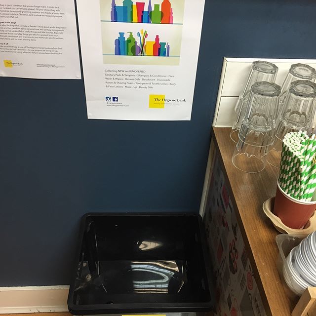 Our <a href="/thehygienebank/">thehygienebank</a> box was filled, has been emptied and is waiting to be filled again with any toiletries, make up etc... you can spare. ift.tt/2FGWJE6