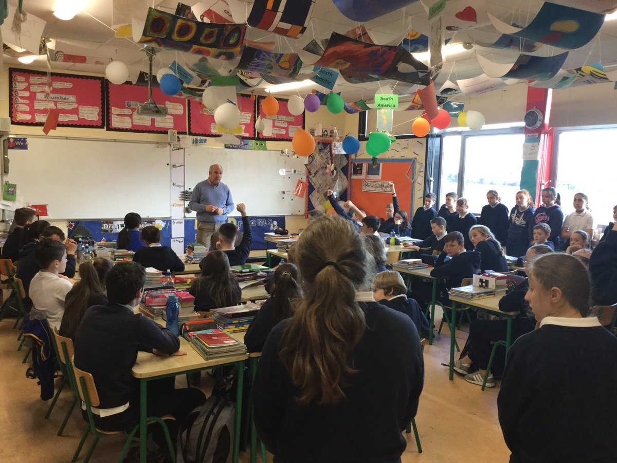 stmarysttown's tweet photo. John Leahy, HSE Drug Education Officer, visited 6th Class today to discuss the Putting the Pieces Together Drug Programme. 6th Class will begin this vital awareness Programme after Christmas. https://t.co/K6JcbgbFbG