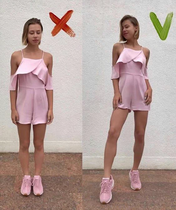 同一人物に見えないwwwポーズでこんなにも違うなんて・・・写真を撮るときは意識しよう！