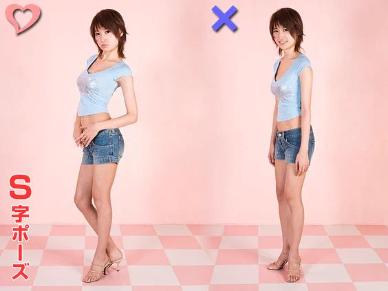 同一人物に見えないwwwポーズでこんなにも違うなんて・・・写真を撮るときは意識しよう！