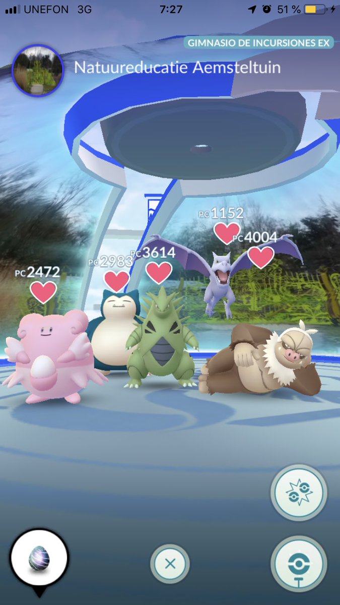 ByALEXXX_'s tweet image. Ámsterdam , 🇳🇱 
•Ex Raid Gym•  ** Natuureducatie Aemsteltuin   **
 T5: Gelatina
Team: MYSTIC🦋
Weather: **BOOSTED🌪**
Hatch In:  5:00 MIN
*Enter at gym timer:✨**45:00,38:00**✨

```52.323389,4.893813
```
 @StardustPokmnGO  @CapMardo @KExpass