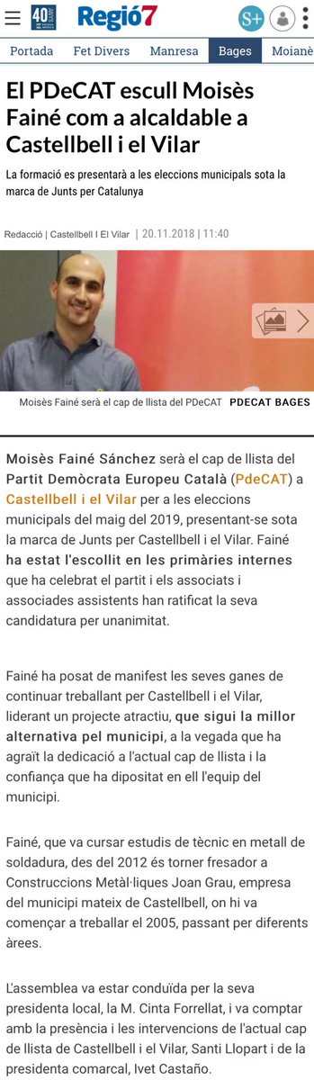 PDCCastellbell's tweet photo. #castellbell #castellbellielvilar #JuntsperCastellbell #MoiperCastellbell #bages #pdecat EL MILLOR CAP DE LLISTA PER FER UN POBLE MILLOR❗️👍🏽 https://t.co/bWl8TDThs1