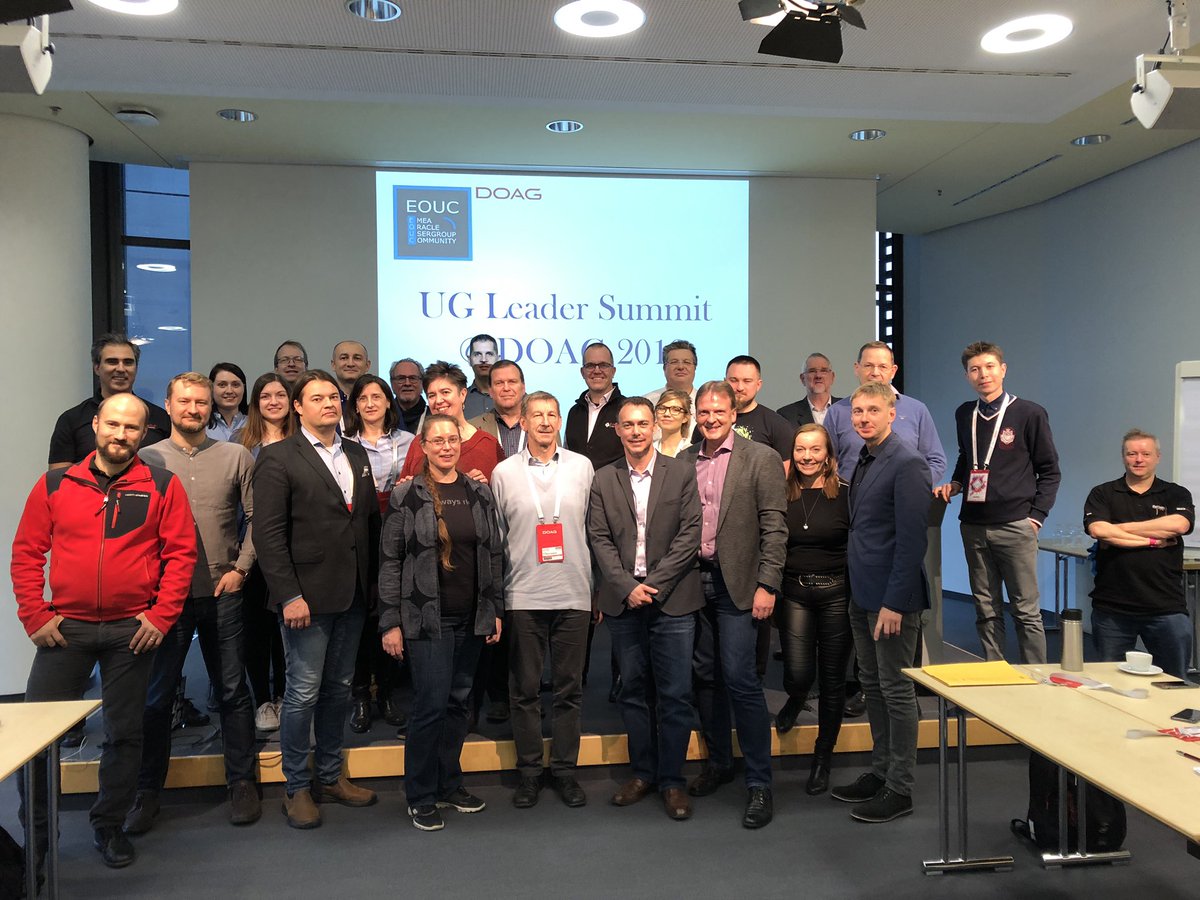 29 EMEA user group leaders meet each other in one place on <a href="/DOAGeV/">DOAG e.V.</a> conference. Thanks to #doag2018 for such opportunity