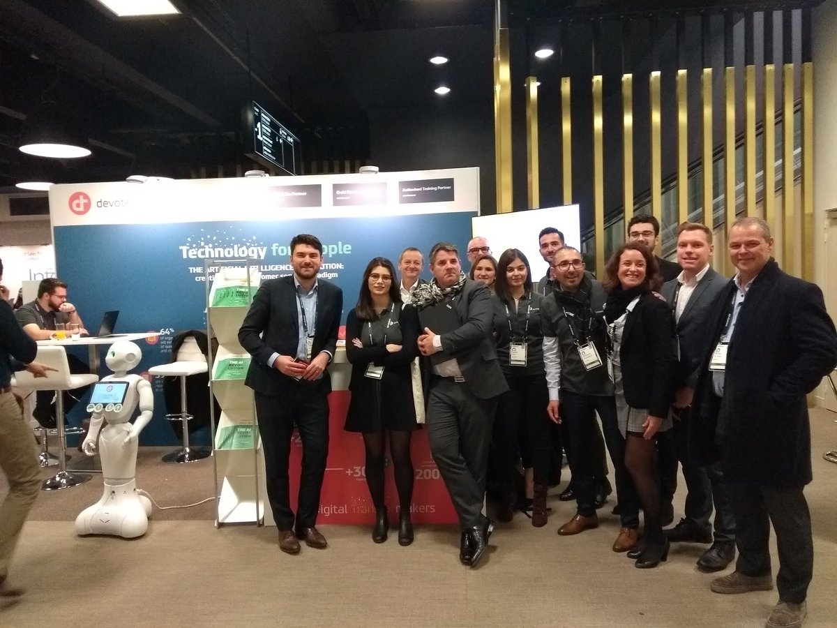 Devoteam's tweet photo. Want to learn all about successful #CustomerServiceManagement & experience live how a #ChatBot assesses your CSM maturity? Visit Platinum sponsor @Devoteam 's booth at #NowSummit Paris. Also, say hello to our "Pepper".
Read our #CSM report here👉 https://t.co/wp07cnJVOE https://t.co/j2uwg3CilU