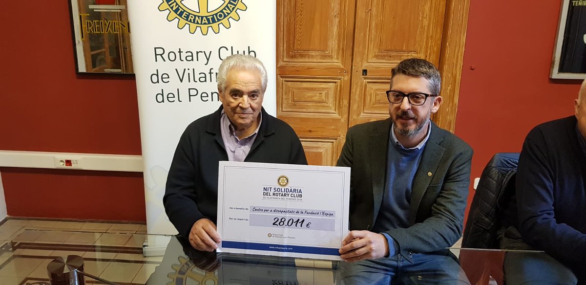 Avui s’ha fet el llIurament públic de la recaptació de la nit solidària a la Fundació l’Espiga. Agraim l’assistència dels mitjans per fer difussió. Endavant!