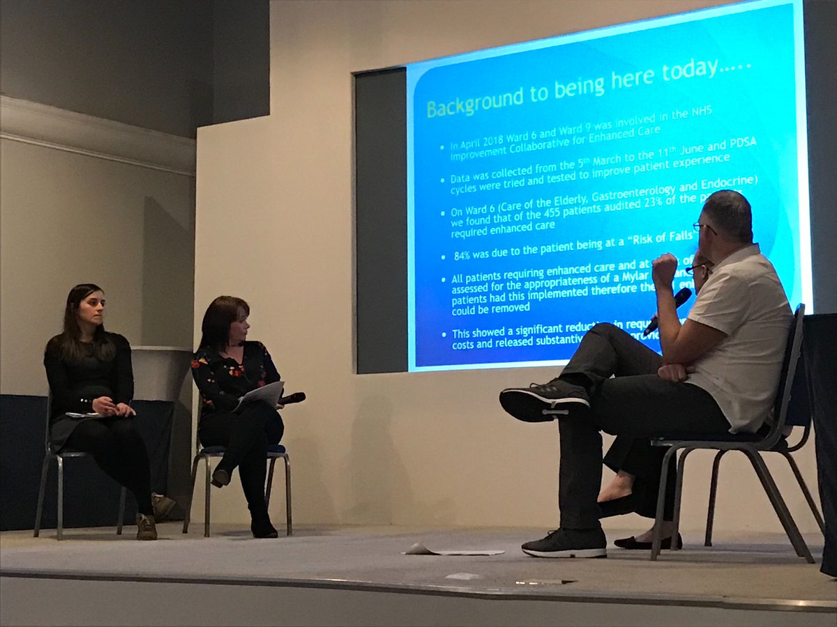 BeverleyAnnan's tweet photo. Engaging debate on falls sensors with @AiredaleNHSFT Catherine Redman giving their argument for the use of Mylar mats in reducing falls #improvefalls  #nationalfallspractitioner
@zoepackman117 https://t.co/yNgZ0zJWkd