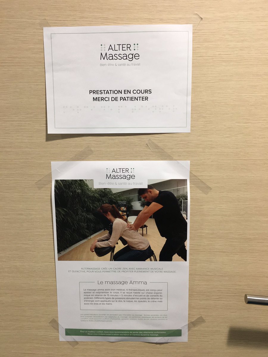 Chut ! On masse chez GRDF à IFS, Voir le handicap autrement avec Altermassage <a href="/EmilieViaud/">Emilie Viaud</a> <a href="/jmilasserre/">Jean-Michel Lasserre</a> <a href="/CBodhuin/">Claire Bodhuin</a> #SEEPH #GRDFNO #diversite <a href="/GRDF/">GRDF</a>